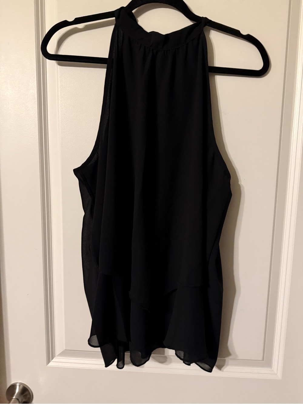 Torrid size 1 Black Halter Chiffon Layered Camisole